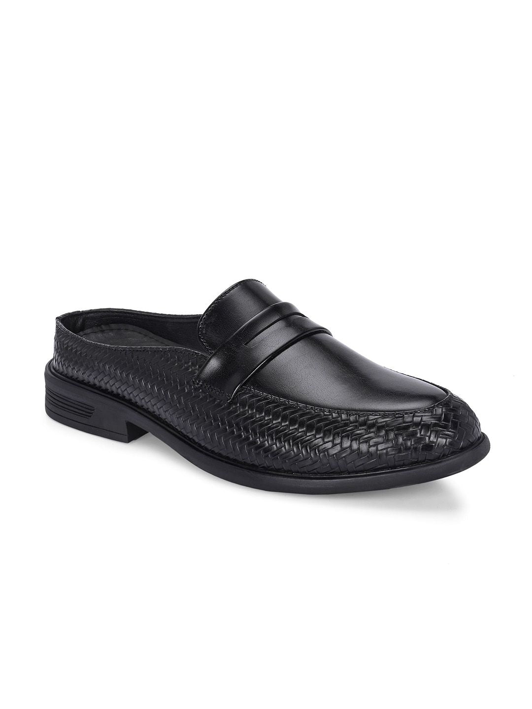 House of Pataudi Men Round Toe Formal Slip On Shoes