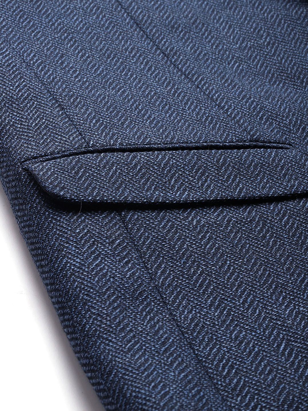 Park Avenue Self-Design Single-Breasted Semiformal Blazer