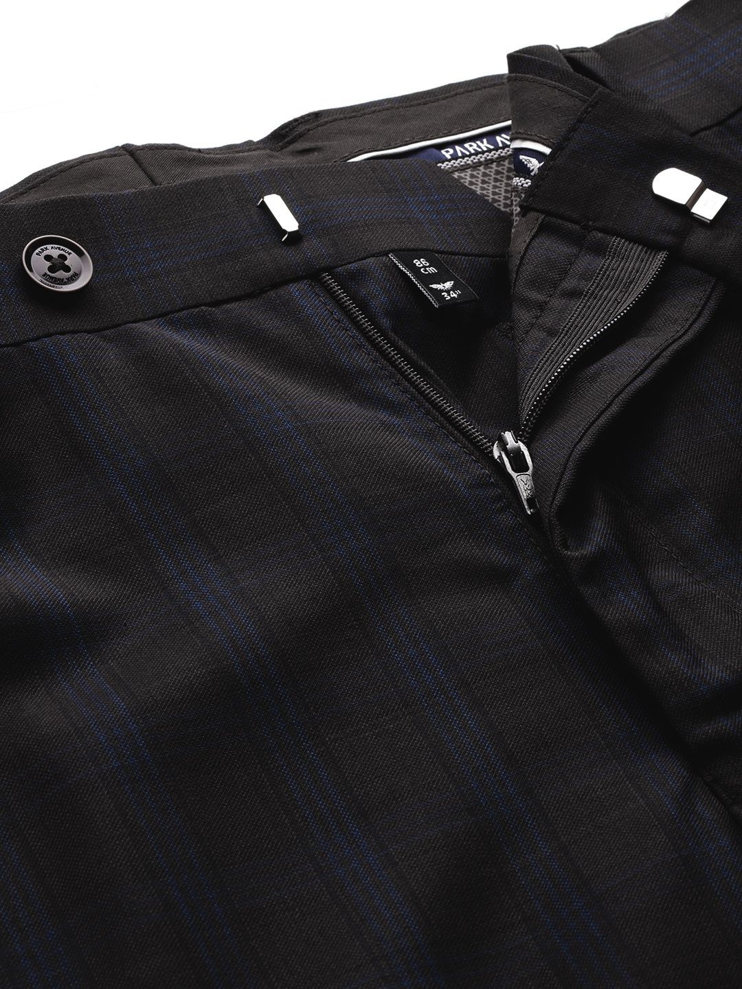 Park Avenue Notched Lapel Collar Checked 2 Piece Formal Suit