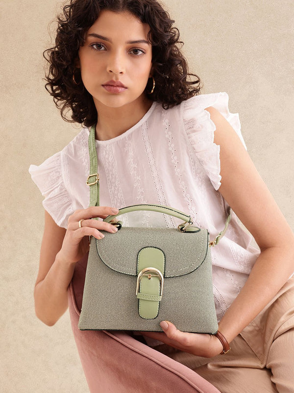 all about you Textured Structured Satchel