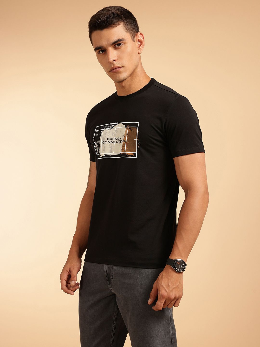 T-shirt logo jenama sambungan Perancis