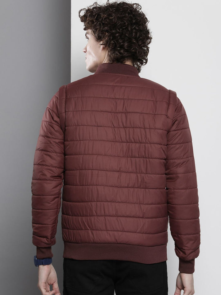 The Indian Garage Co Men Solid Zip-Front Puffer Jacket