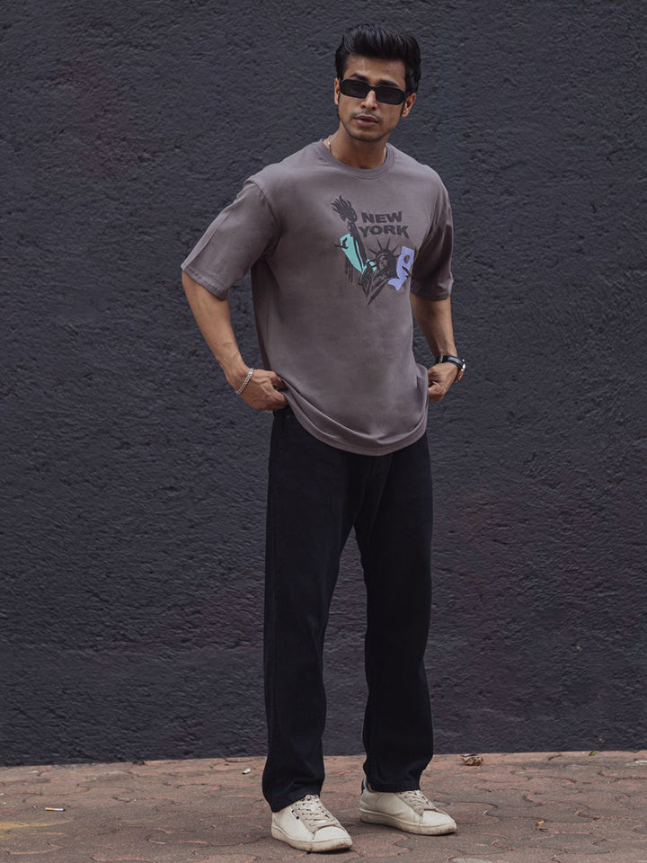 Powerlook Men Typography Applique T-shirt