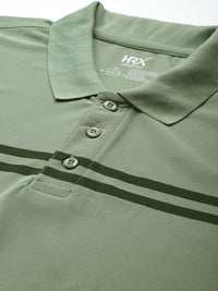 HRX by Hrithik Roshan Men Striped Polo Collar T-shirt