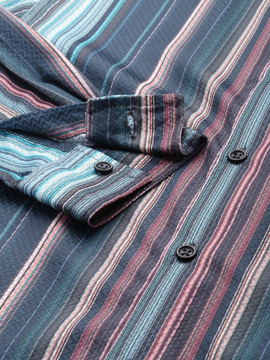 The Indian Garage Co Opaque Striped Casual Shirt