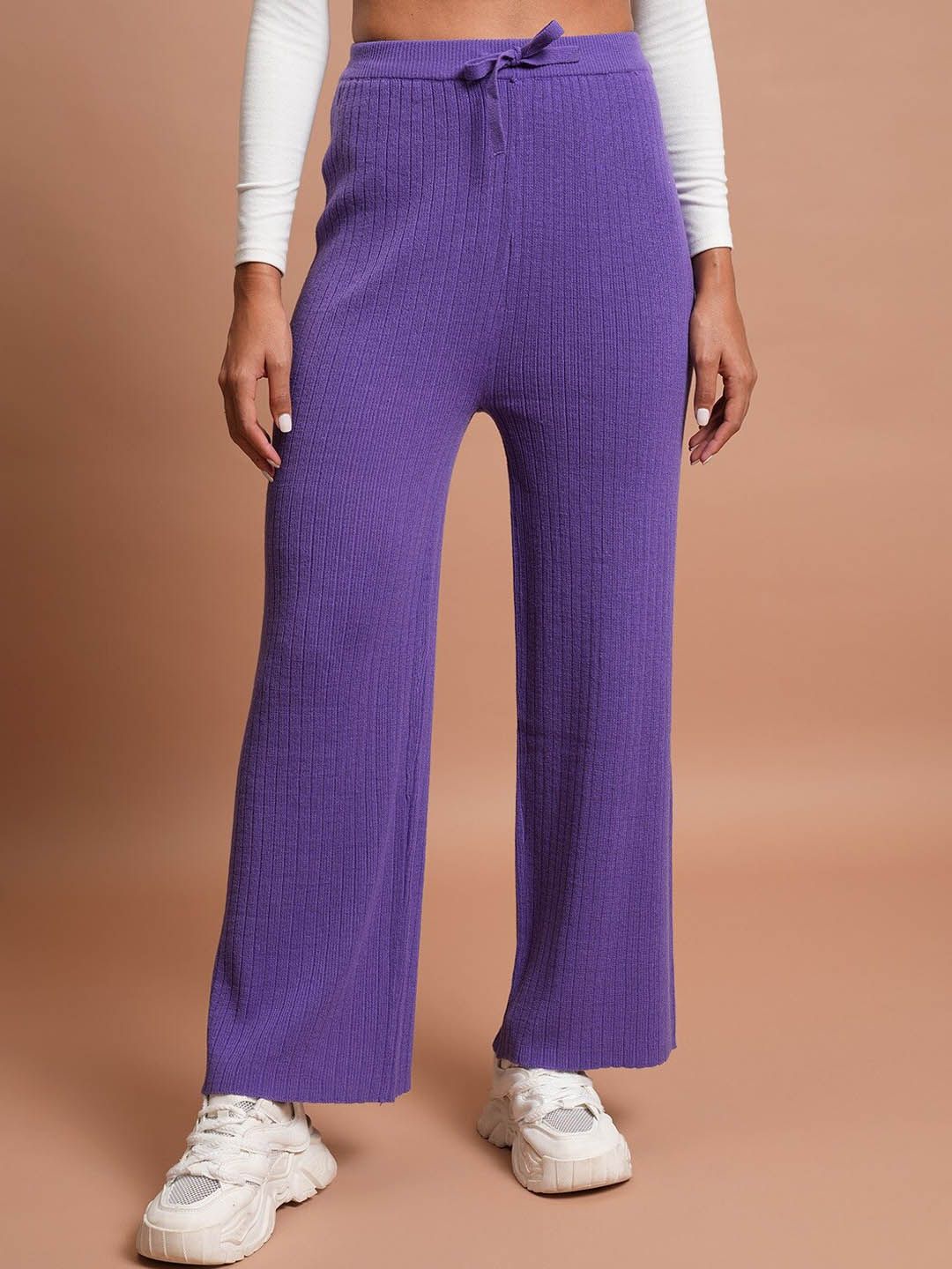 Tokyo Talkies Relaxed Cardigan With Flared Pants Co-Ord