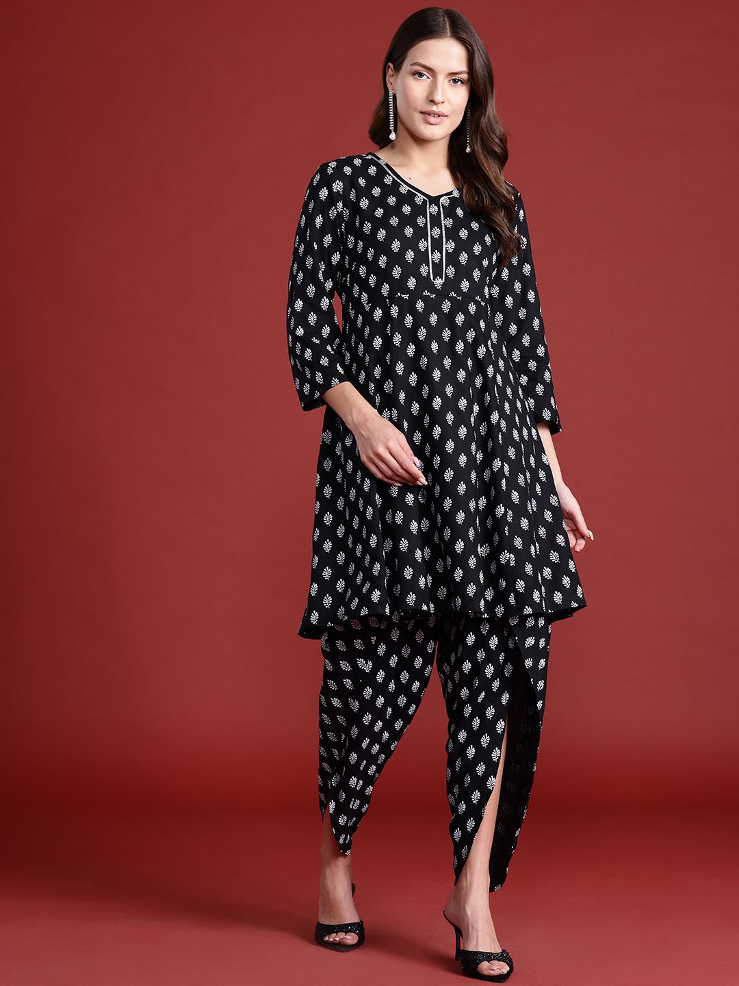 all about you Women Ethnic Motifs Print Kurta with Harem Pants