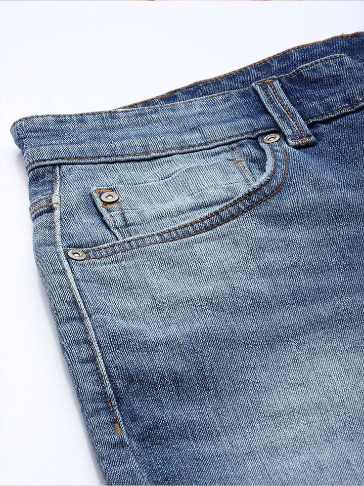 SPYKAR Men Skinny Slim Fit Low-Rise Heavy Fade Stretchable Jeans