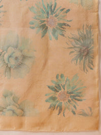 Silk Land Digital Print Floral Tissue Muga Silk Saree