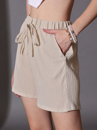 STREET 9 Self Design Shirt & Shorts Co-ord Set