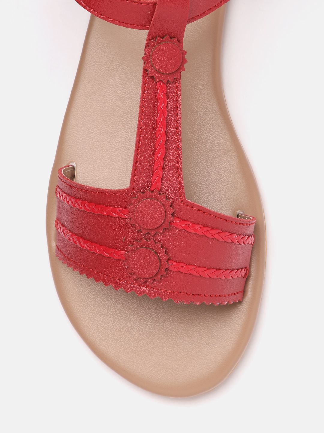 Anouk Women Braided Detail Handcrafted Ethnic Open Toe Flats