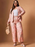 SASSAFRAS Curve Printed Blazer With Trousers Co-Ords