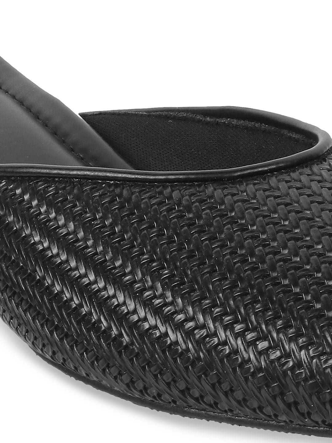 Mochi Textured Open Back Mule Heels