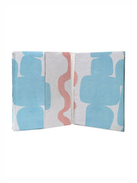 Myntra Elegant Homes Blue Abstract Cotton 300 TC King Fine Bedsheet with 2 Pillow Covers-96 x 89 inches