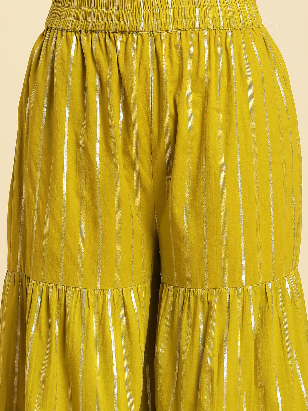 W Cotton Kurti with Sharara & Dupatta