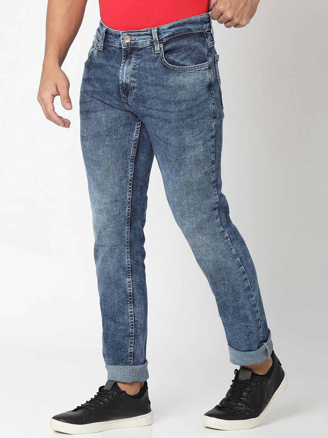 SPYKAR Men Blue Relaxed Fit Low-Rise Light Fade Jeans