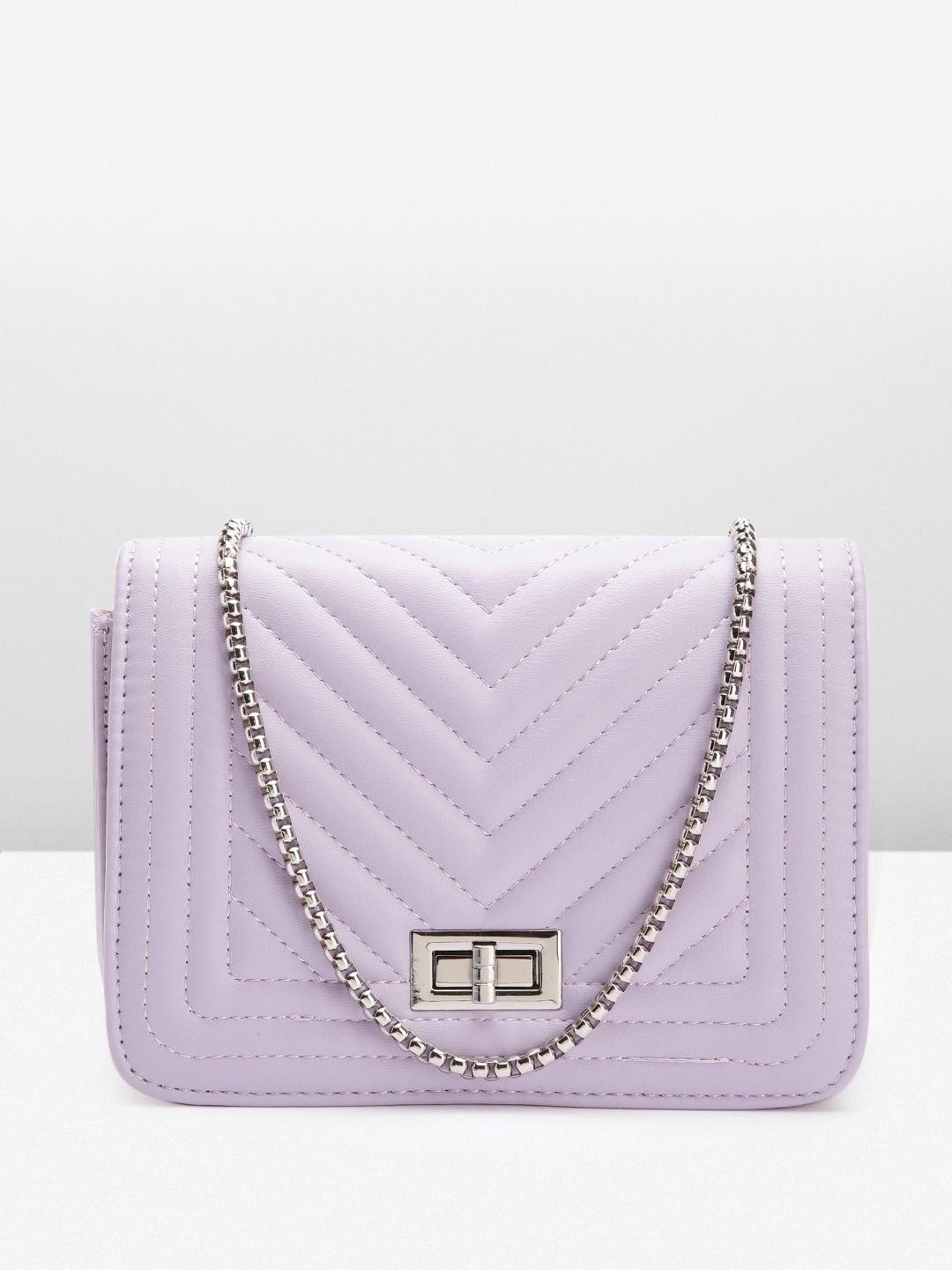 Lino Perros Textured Structured Sling Bag with Quilted Detail