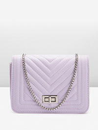 Lino Perros Textured Structured Sling Bag with Quilted Detail
