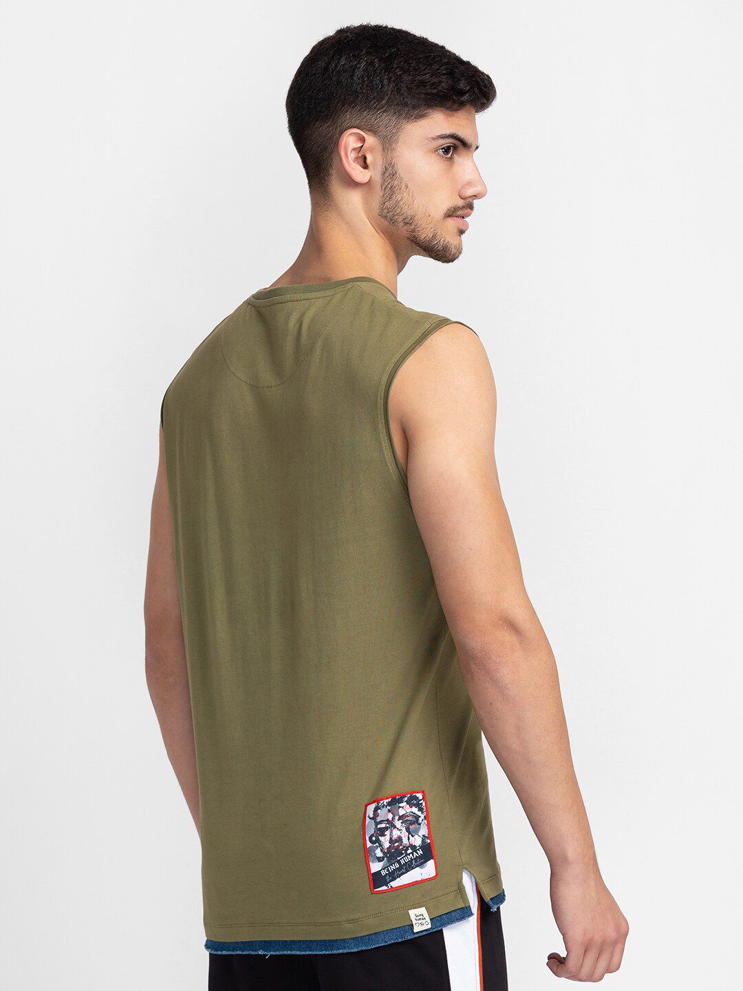 Being Human Graphic Printed Round Neck Sleeveless T-shirt