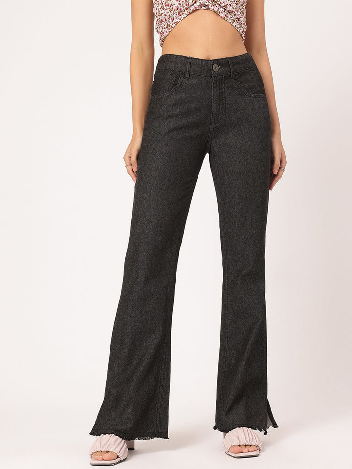DressBerry Women Sculpted Style Bootcut Jeans with Slits
