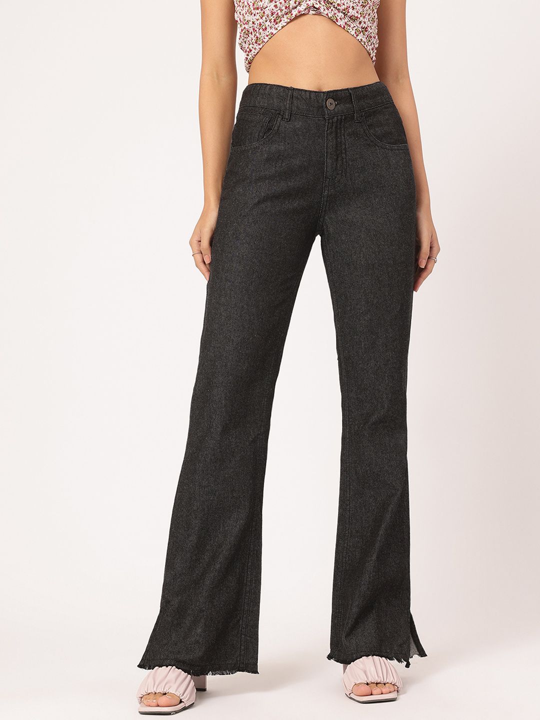 DressBerry Women Sculpted Style Bootcut Jeans with Slits