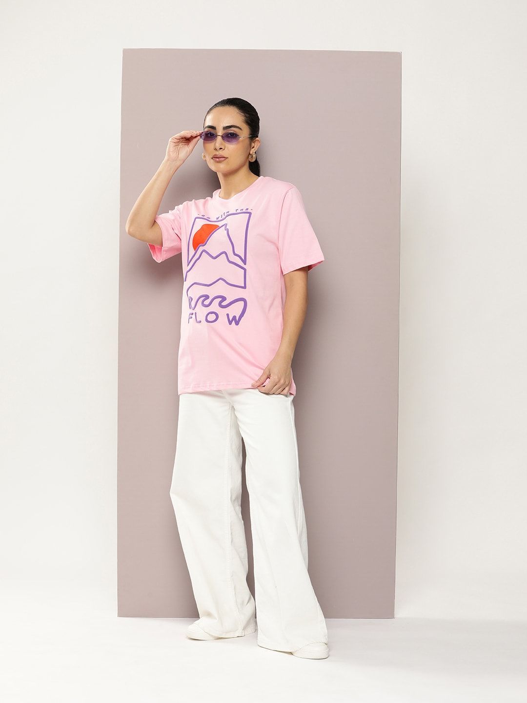 DILLINGER Graphic Printed Embossed Oversized Pure Cotton T-Shirt