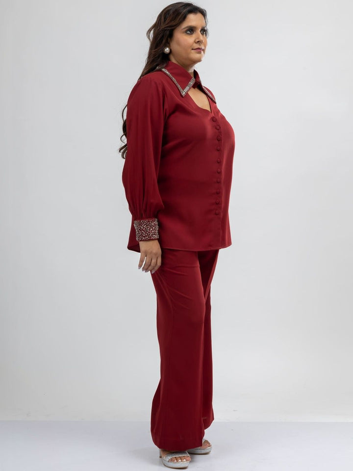 Mamicha Shirt Collar Shirt & Trousers Co-Ords