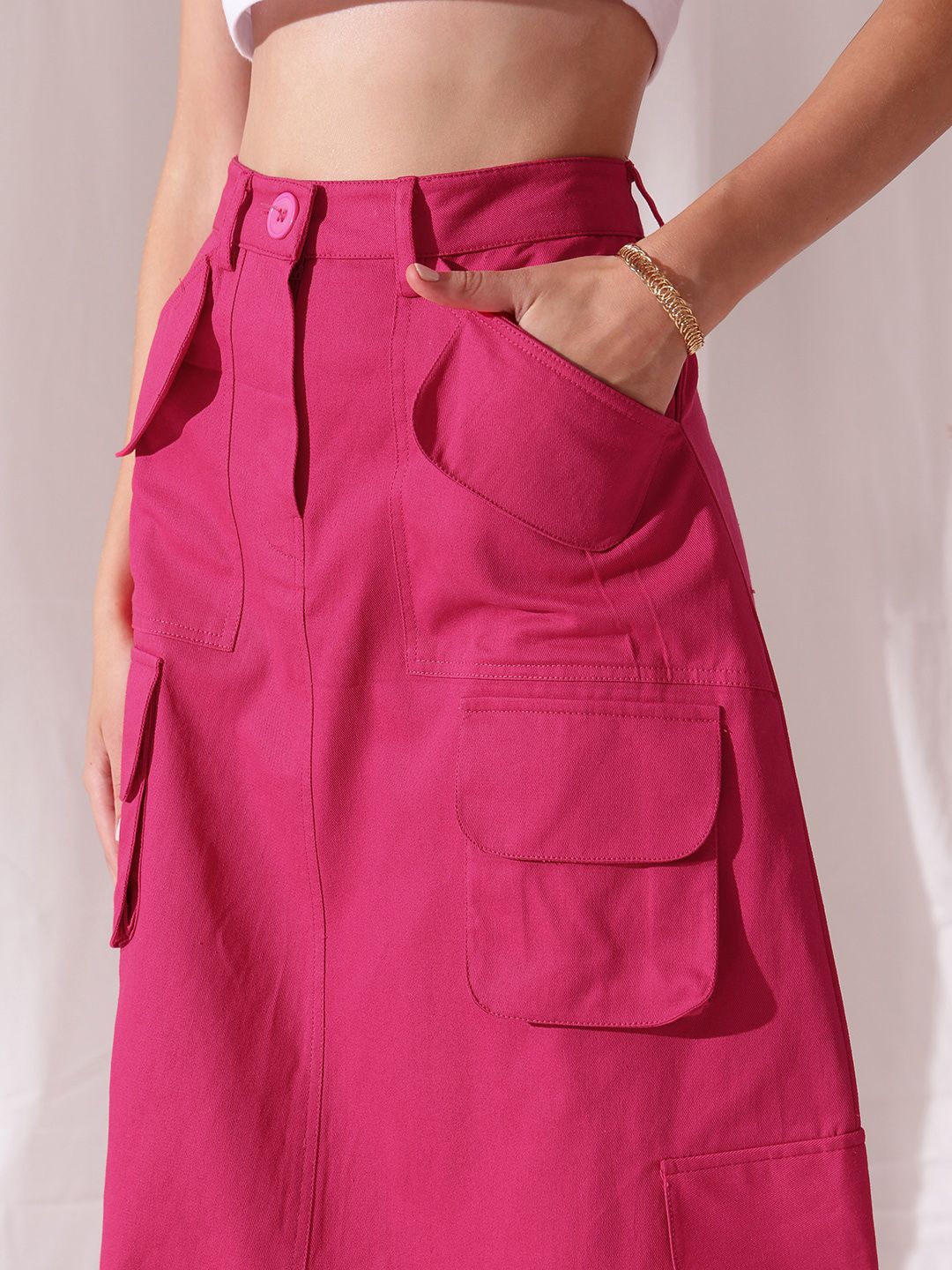 STREET 9 Pure Cotton A-Line Cargo Skirt