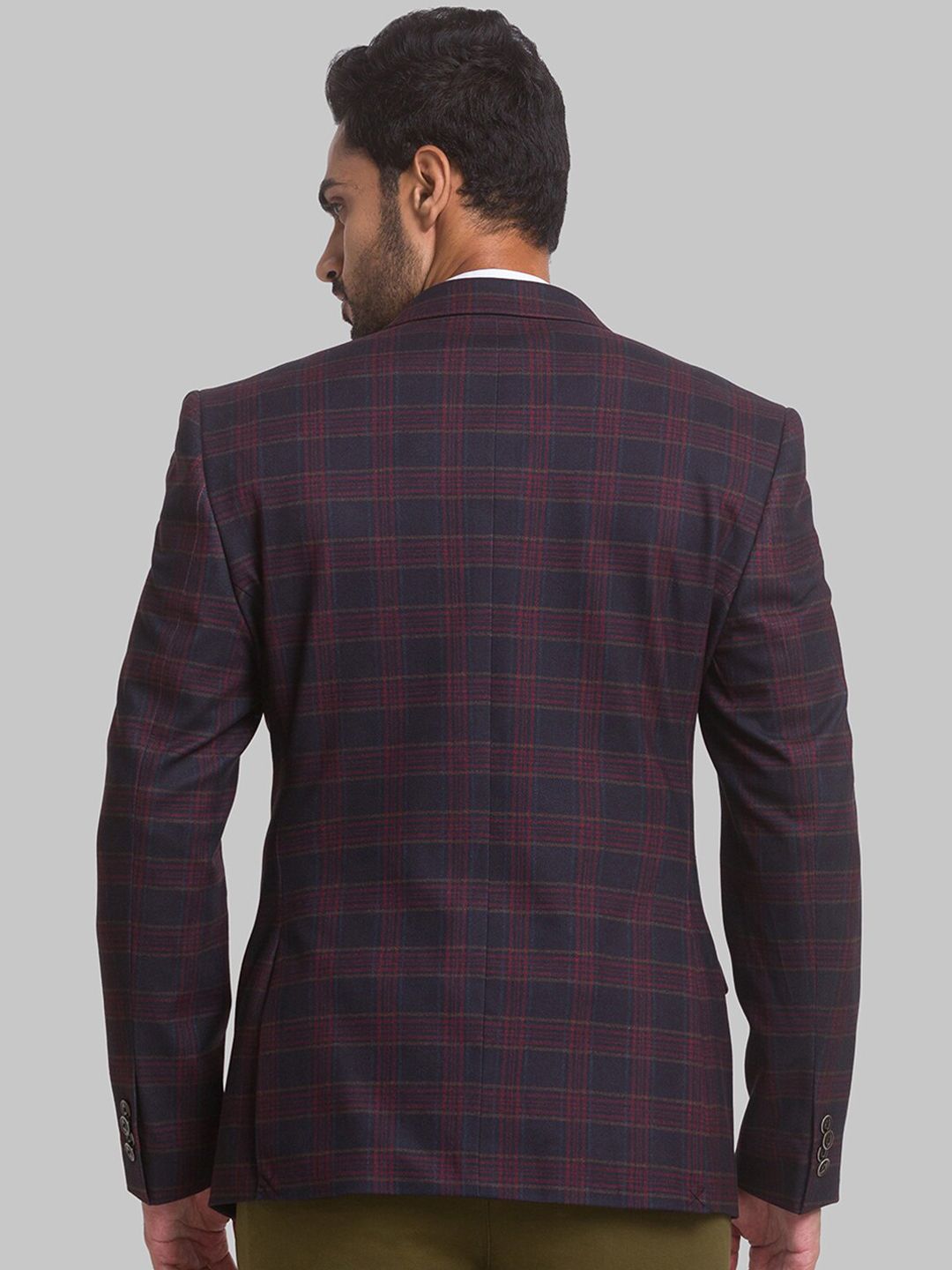 Park Avenue Men Checked Single Breasted Blazers