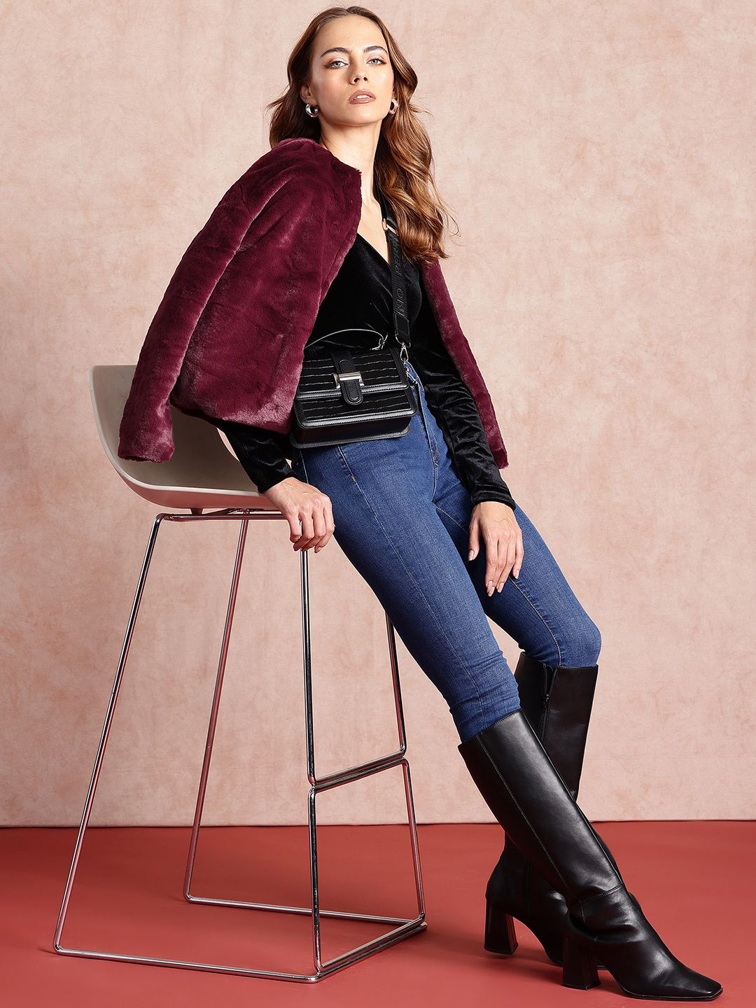 all about you Faux Fur Tailored Jacket