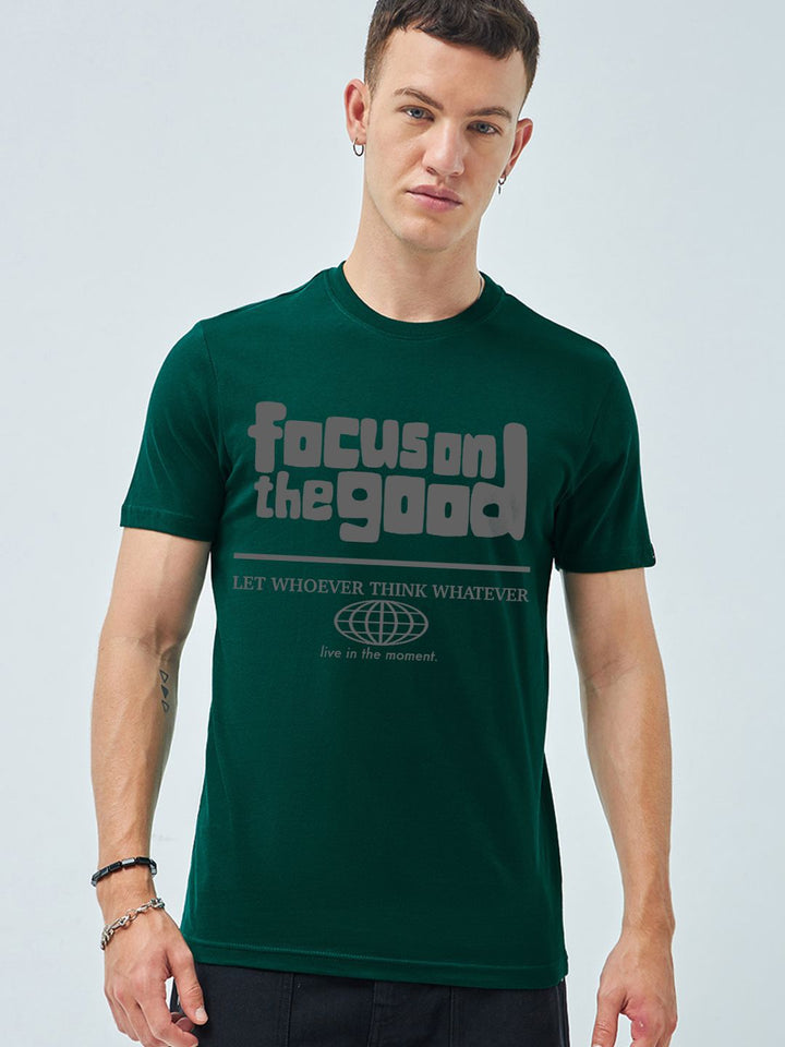 Bewakoof Men Typography Printed Round Neck Cotton T-shirt