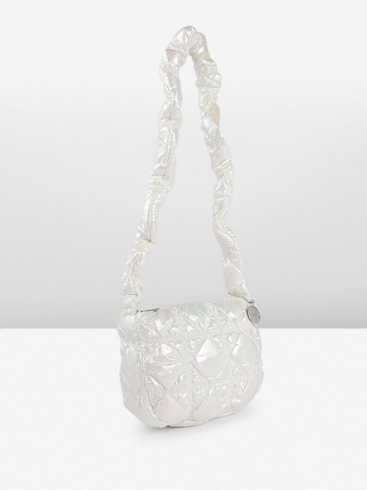 DressBerry Quilted Shoulder Bag with Iridescent Finish