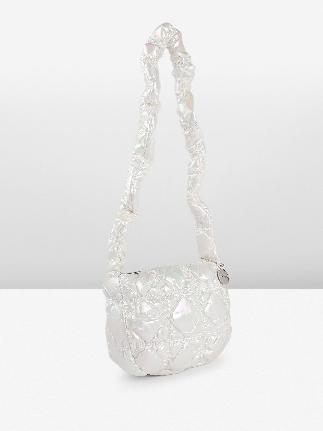DressBerry Quilted Shoulder Bag with Iridescent Finish