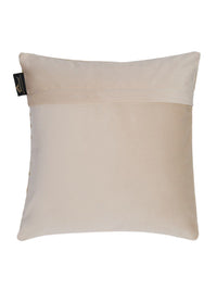 HOSTA HOMES Beige & Gold-Toned 5 Pcs Abstract Velvet Square Cushion Covers