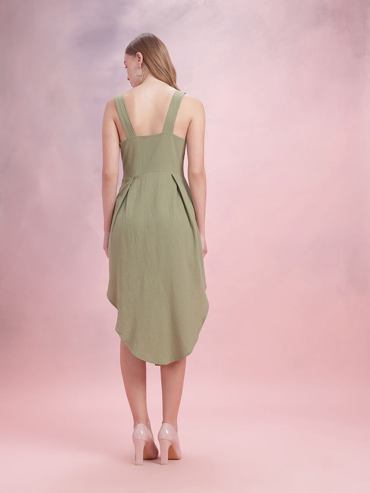 DressBerry Side Slit A-Line Midi Dress