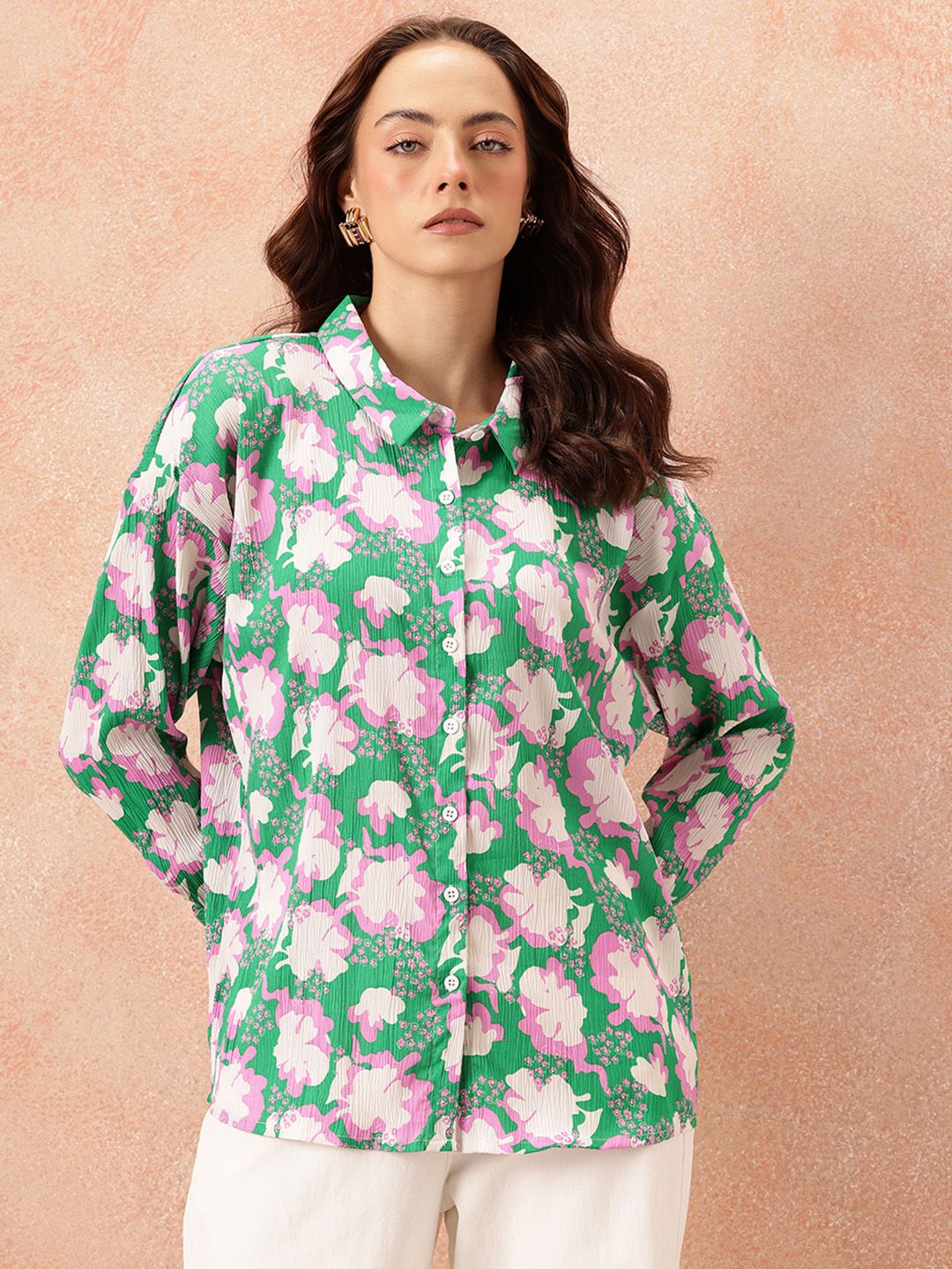 all about you Women Floral Printed Casual Shirt