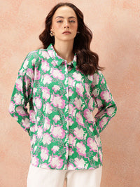 all about you Women Floral Printed Casual Shirt