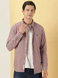Thomas Scott Classic Slim Fit Gingham Checked Pure Cotton Casual Shirt
