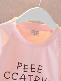 YK Girls Printed Round Neck Short Sleeves Pure Cotton T-Shirt With Shorts