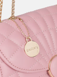 DressBerry Textured Structured Shoulder Bag With Quilted