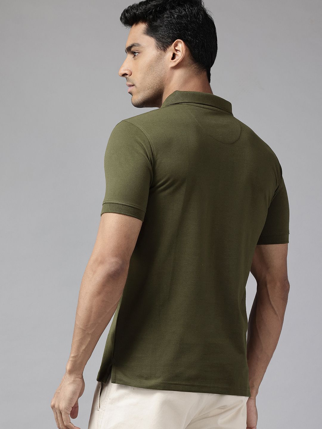Park Avenue Solid Polo Collar T-shirt