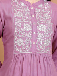 Vishudh Floral Embroidered Straight Kurta