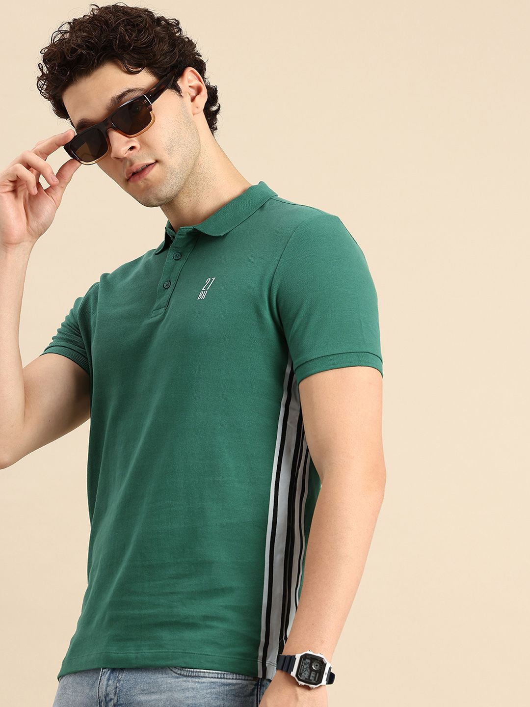 Being Human Polo Collar Pure Cotton T-shirt
