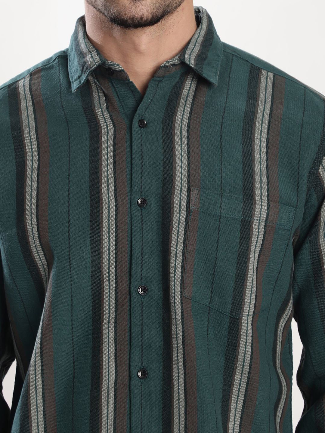 Bene Kleed Striped Pure Cotton Casual Shirt
