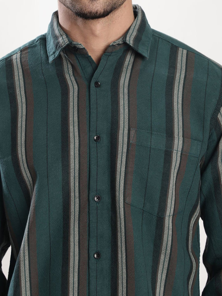 Bene Kleed Striped Pure Cotton Casual Shirt