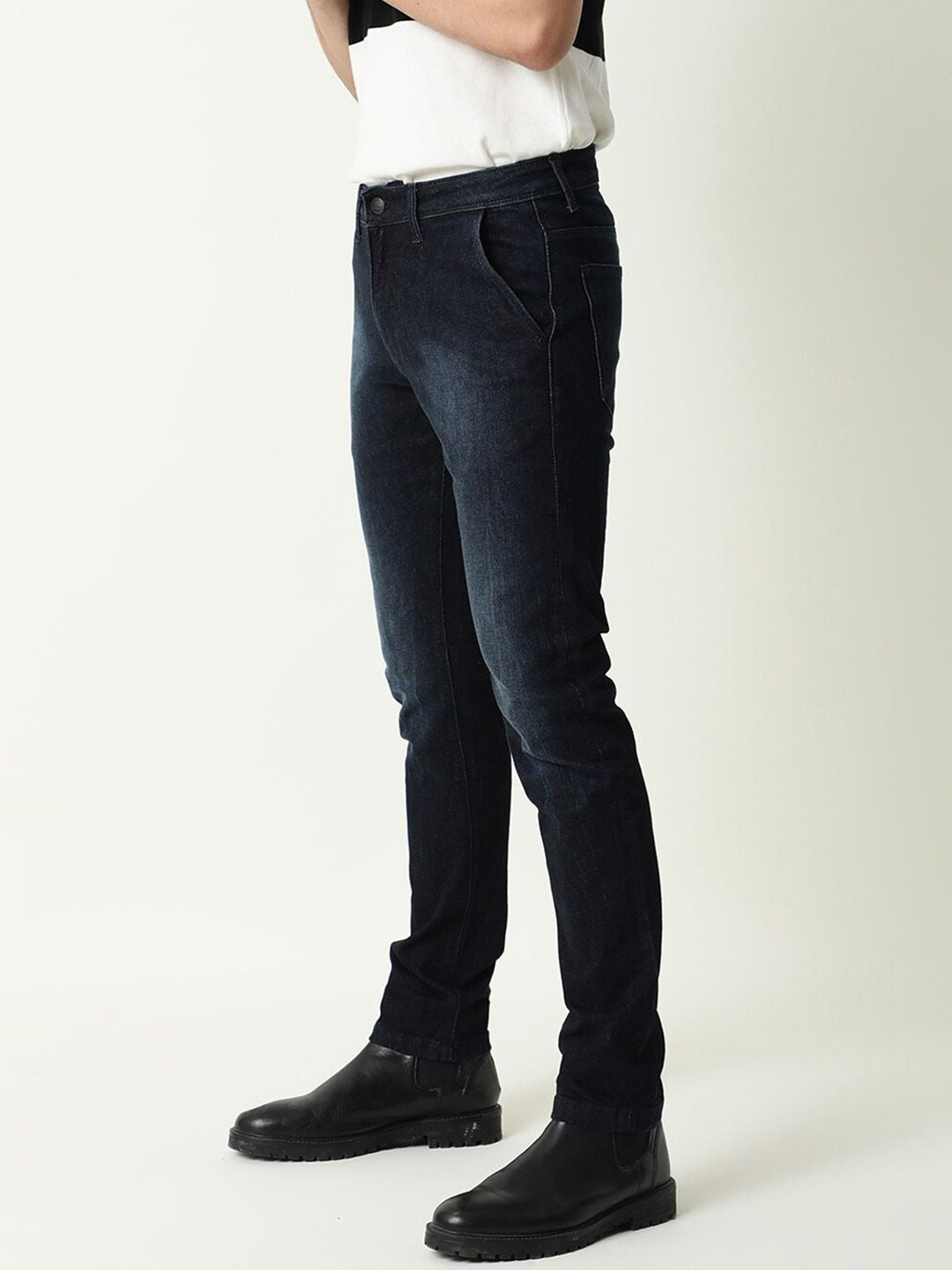 RARE RABBIT Men Cumbris Slim Fit Mid-Rise Cotton Jeans