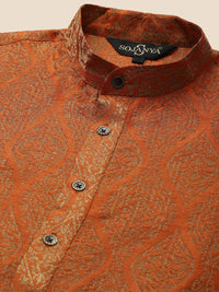 SOJANYA Ethnic Motifs Woven Design Regular Kurta With Churidar