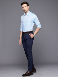 Raymond Slim Fit Geometric Self Designed Pure Cotton Formal Shirt