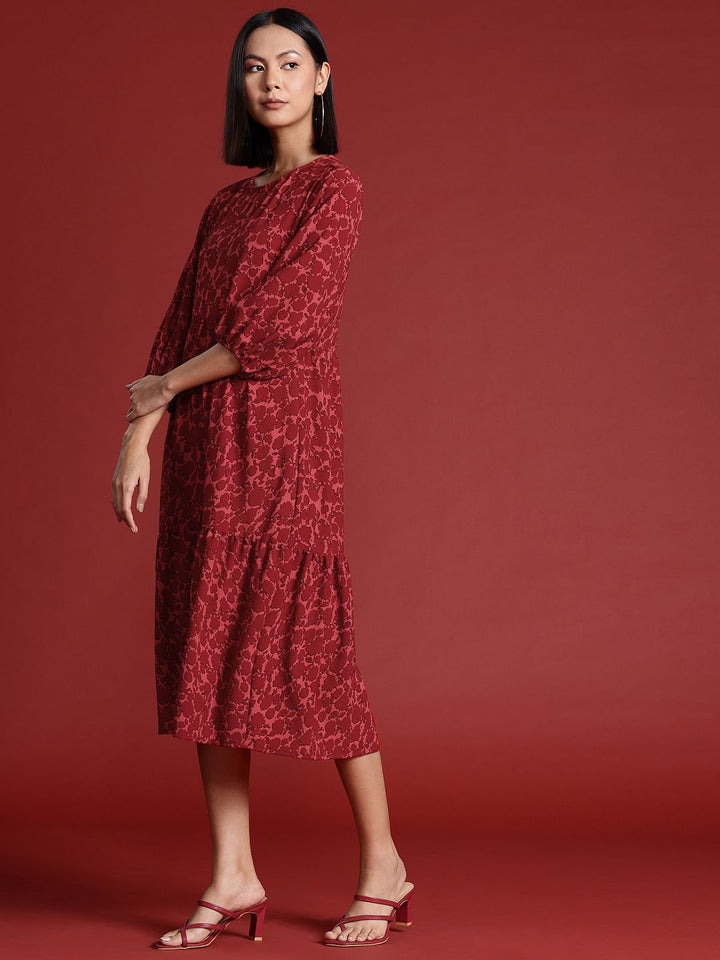 all about you Floral Print A-Line Midi Dress