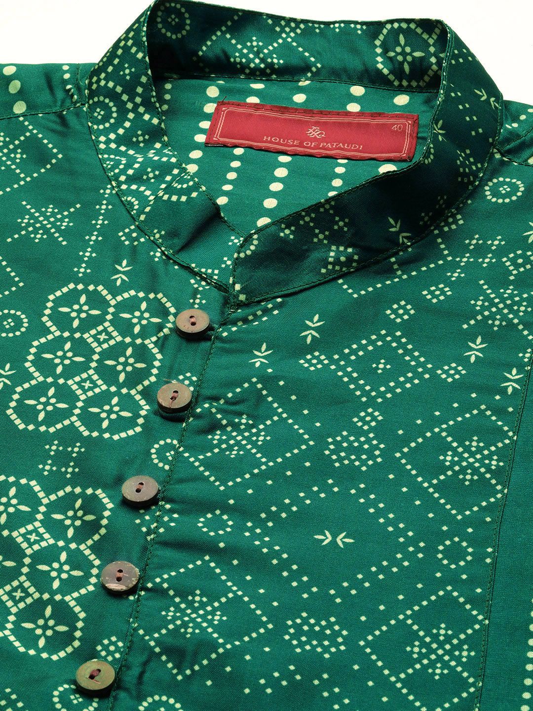 House of Pataudi Jashn Geometric Printed Kurta